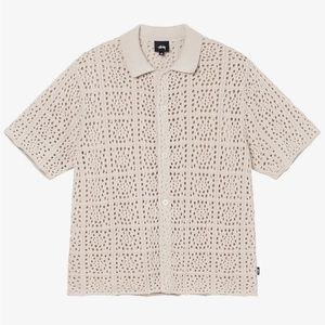 CLOSET CLOSING/LAST CHANCE✨LIKE NEW stussy crochet shirt in natural